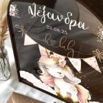 Premium Κουτί Ευχών για Βάπτιση με Όνομα και Ημερομηνία