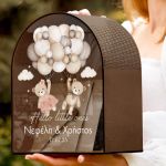 Προσωποποιημένο Ξύλινο Κουτί για Ευχές για Βάπτιση Παιδιού