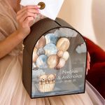 Ξύλινο Κουτί Ευχών για Βάφτιση με Εξατομικευμένα Ονόματα