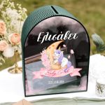 Κουτί σε Σχήμα Καμάρα για Ευχές Βάπτισης με Όνομα Παιδιού