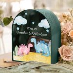 Προσωποποιημένο Κουτί Ευχών για Βάπτιση με Όνομα Παιδιού