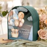 Ξύλινο Κουτί Ευχών για Βάφτιση με Εξατομικευμένα Ονόματα