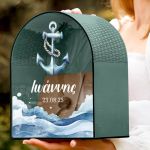 Κουτί Ευχών για Βάπτιση με Όνομα και Ημερομηνία