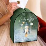 Προσωποποιημένο Ξύλινο Κουτί Ευχών για Βάπτιση με Όνομα