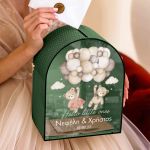 Προσωποποιημένο Ξύλινο Κουτί για Ευχές για Βάπτιση Παιδιού