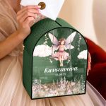 Premium Κουτί Ευχών Βάπτισης με Όνομα σε Σχήμα Καμάρα