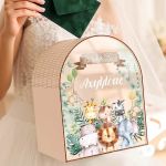 Προσωποποιημένο Ξύλινο Κουτί Ευχών Βάπτισης με Όνομα