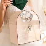 Κουτί Ευχών Βάπτισης με Όνομα και Σχήμα Καμάρα για Ευχές