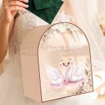 Ξύλινο Κουτί Ευχών με Όνομα για Βάπτιση σε Σχήμα Καμάρα