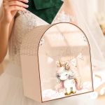 Premium Κουτί Ευχών για Βάπτιση με Όνομα και Ημερομηνία