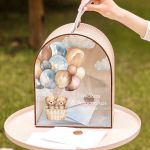 Ξύλινο Κουτί Ευχών για Βάφτιση με Εξατομικευμένα Ονόματα