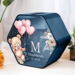 Premium Αναμνηστικό Κουτί Ευχών Βάφτισης & Σχήμα Εξάγωνο