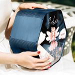 Κουτί Ευχών με Εξάγωνο Σχήμα για Βάπτιση Με Όνομα & Ημερομηνία