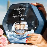 Κουτί Ευχών Προσωποποιημένο για Βάφτιση με Σχήμα Εξάγωνο