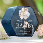 Premium Ξύλινο Κουτί Ευχών για Βάφτιση και Σχήμα Εξάγωνο