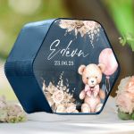 Ξύλινο Κουτί Βάπτισης Για Ευχές Με Όνομα & Προσωποποίηση