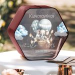 Ξύλινο Premium Κουτί Ευχών για Βάφτιση με Όνομα