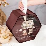 Premium Κουτί με Όνομα για Ευχές Βάπτισης με Σχήμα Εξάγωνο