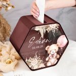 Ξύλινο Κουτί Βάπτισης Για Ευχές Με Όνομα & Προσωποποίηση