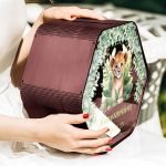 Κουτί Βάπτισης για Ευχές με Όνομα σε Σχήμα Εξάγωνο