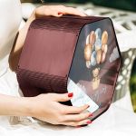 Premium Κουτί Ευχών σε Σχήμα Εξάγωνο με Όνομα Παιδιού