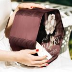 Premium Κουτί Ευχών για Βάφτιση με Όνομα και Σχήμα Εξάγωνο