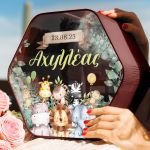 Προσωποποιημένο Premium Κουτί Ευχών με Όνομα για Βάφτιση