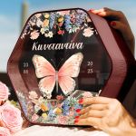 Κουτί Ευχών Βάπτισης Premium με Ονόμα & Εξάγωνο Σχήμα