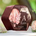 Premium Κουτί Ευχών Βάπτισης Με Όνομα & Εξάγωνο Σχήμα