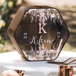 Ξύλινο Κουτί για Ευχές Βάπτισης με Όνομα & Ημερομηνία