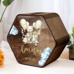 Κουτί Ευχών με Όνομα Παιδιού και Ημερομηνία Βάφτισης