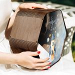 Ξύλινο Κουτί Ευχών με Όνομα και Σχήμα Εξάγωνο για Βάπτιση