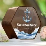 Premium Κουτί Βάπτισης για Ευχές με Σχήμα Εξάγωνο