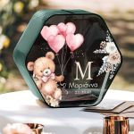 Premium Αναμνηστικό Κουτί Ευχών Βάφτισης & Σχήμα Εξάγωνο