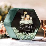 Premium Ξύλινο Κουτί Ευχών σε Εξάγωνο Σχήμα με Όνομα