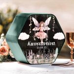 Προσωποποιημένο Κουτί Ευχών Βάπτισης με Εξάγωνο Σχήμα