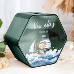 Προσωποποιημένο Κουτί Ευχών Βάφτισης σε Σχήμα Εξάγωνο