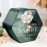 Premium Ξύλινο Κουτί Ευχών για Βάφτιση και Σχήμα Εξάγωνο