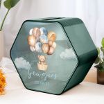 Premium Κουτί Ευχών σε Σχήμα Εξάγωνο με Όνομα Παιδιού