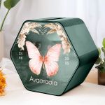 Premium Ξύλινο Κουτί Ευχών Βάπτισης Με Εξάγωνο Σχήμα
