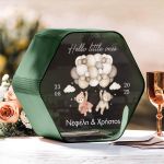 Premium Κουτί με Όνομα για Ευχές Βάπτισης με Σχήμα Εξάγωνο