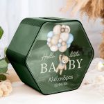 Premium Ξύλινο Κουτί Ευχών για Βάφτιση και Σχήμα Εξάγωνο