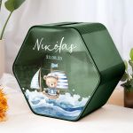 Προσωποποιημένο Κουτί Ευχών Βάφτισης σε Σχήμα Εξάγωνο