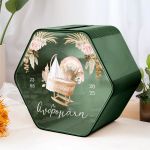 Κουτί Ευχών Βάπτισης Premium με Ονόμα & Εξάγωνο Σχήμα