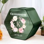 Premium Κουτί Ευχών Βάπτισης Με Όνομα & Σχήμα Ημερομηνία