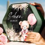 Ξύλινο Κουτί Βάπτισης Για Ευχές Με Όνομα & Προσωποποίηση