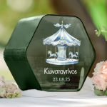 Κουτί Βάπτισης για Ευχές με Όνομα και Σχήμα Εξάγωνο