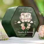 Premium Κουτί με Όνομα για Ευχές Βάπτισης με Σχήμα Εξάγωνο