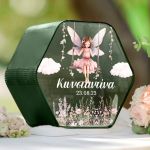 Προσωποποιημένο Κουτί Ευχών Βάπτισης με Εξάγωνο Σχήμα