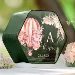 Premium Κουτί Ευχών Βάπτισης Με Όνομα & Εξάγωνο Σχήμα